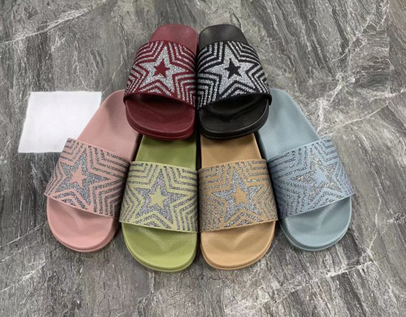 knitting fashionable shining printed women slippers