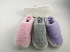 Women's Easy Silp on Home Slide Sandal Slippers Soft Fur Plush Indoor Shoes