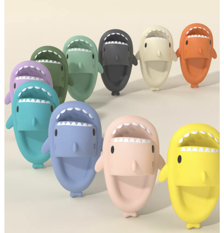 Shark shape adult slippers fashion funny home cute cartoon bathroom slide slippers