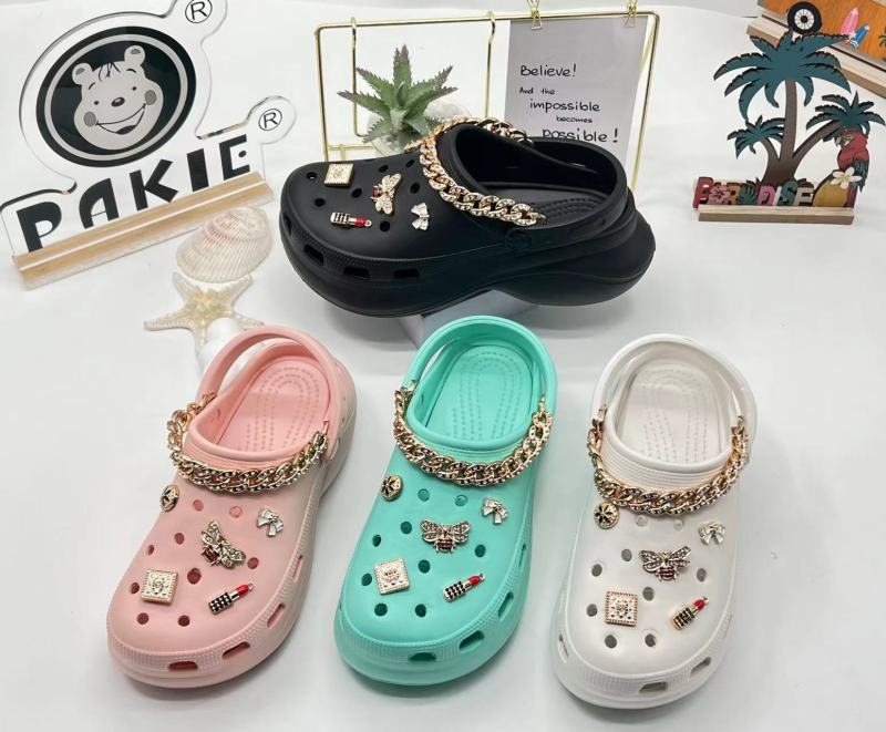 Bling Diamond Rhinestone Charms EVA Sandals Clogs Shoes