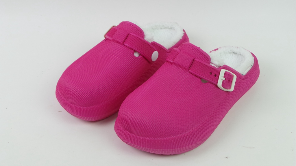 New Arrival Unisex Non-slip Platform Fur Clogs Winter Indoor Keep Warm Clogs Shoe Plush Slippers