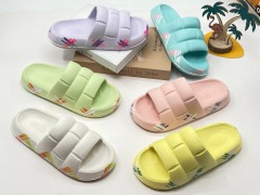 Hot Sale EVA Slide non-slip Quick Drying Shower Printed Bathroom sandals Pillow Slippers for women