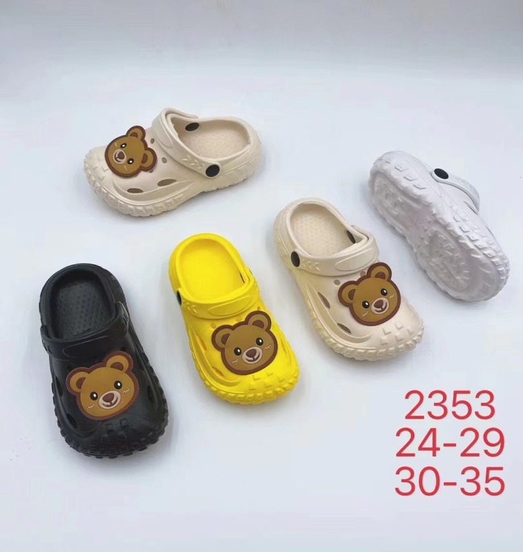 Factory wholesale kids clog cheap children Cute Cartoon Bear kids clogs shoes