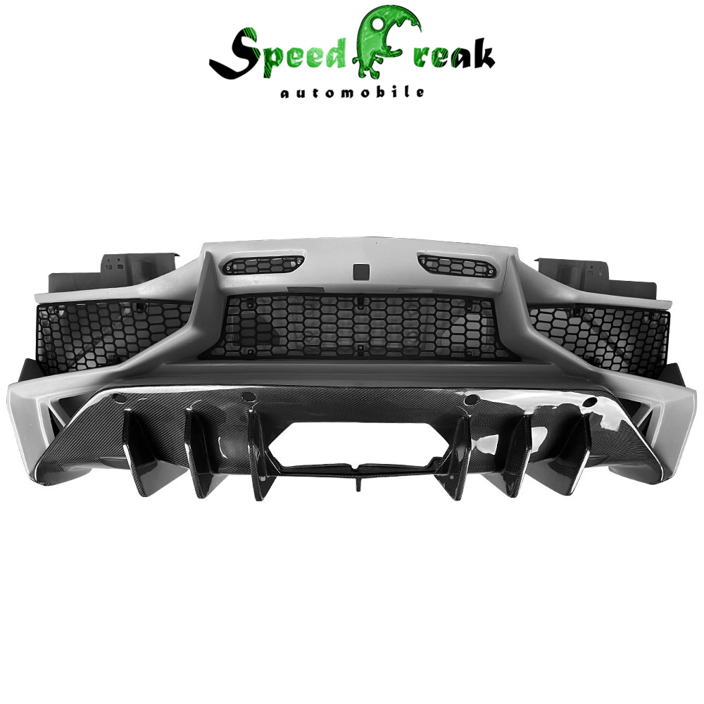 SV Style Half Dry Carbon Fiber Rear Bumper For Lamborghini Aventador Body Kit LP700-4 LP720 LP750 2011-2015