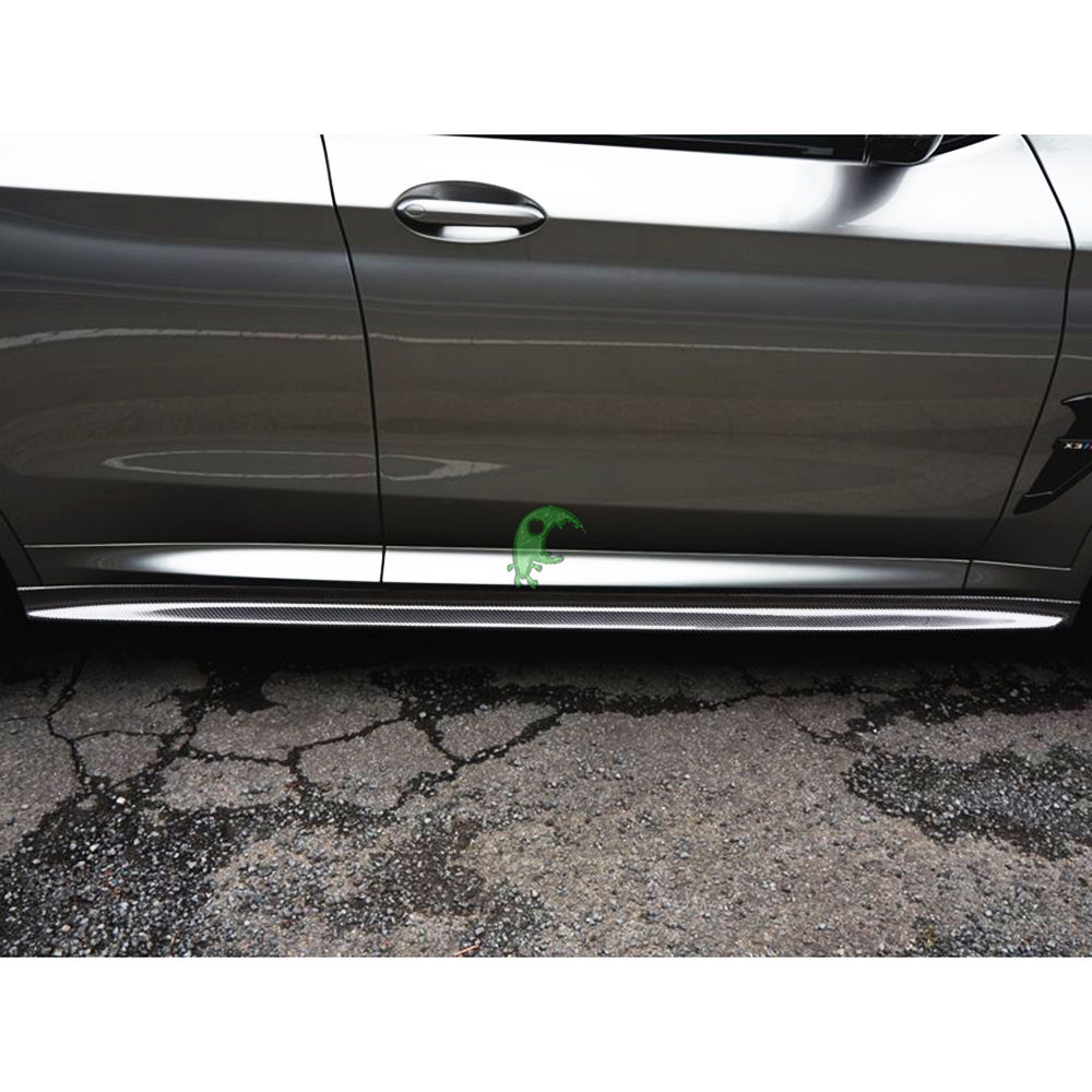 3D Style Dry Carbon Fiber Side Skirt For BMW F97 X3M F98 X4M 2019-2021