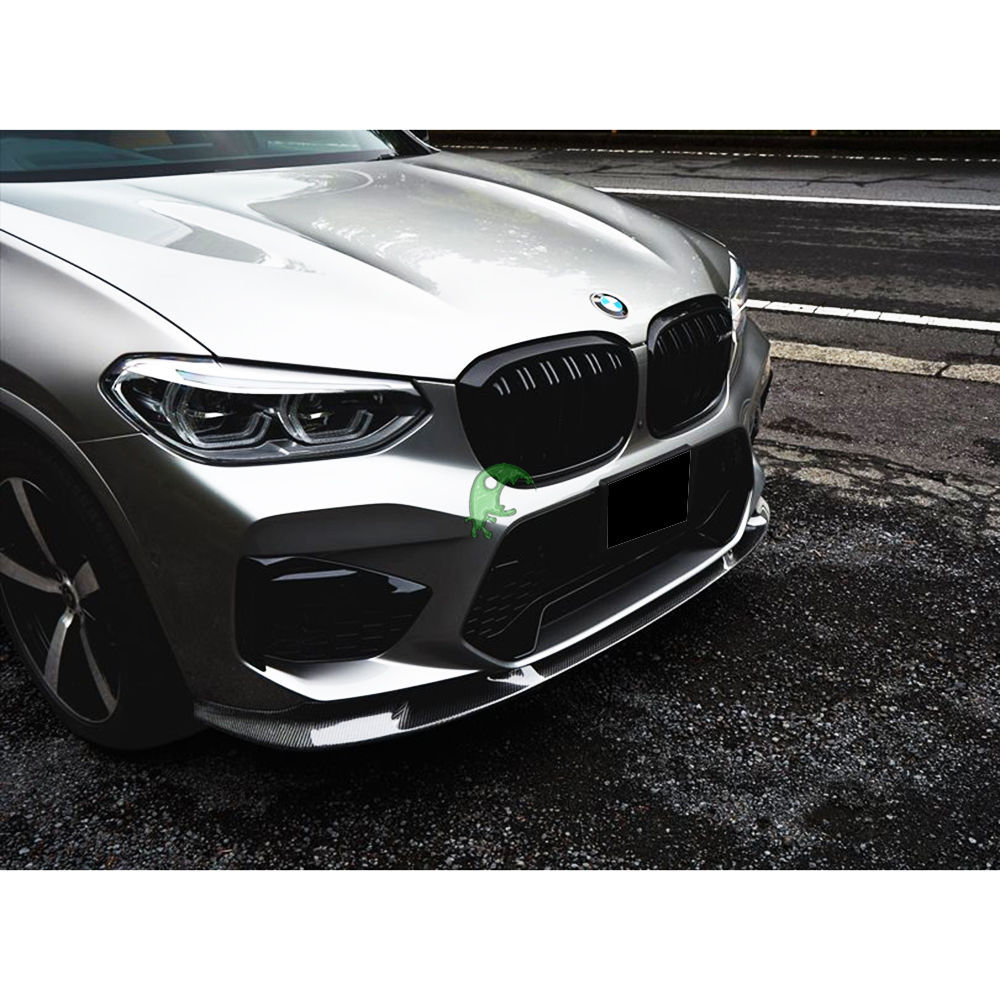3D Style Dry Carbon Fiber Front lip For BMW F97 X3M F98 X4M 2019-2021