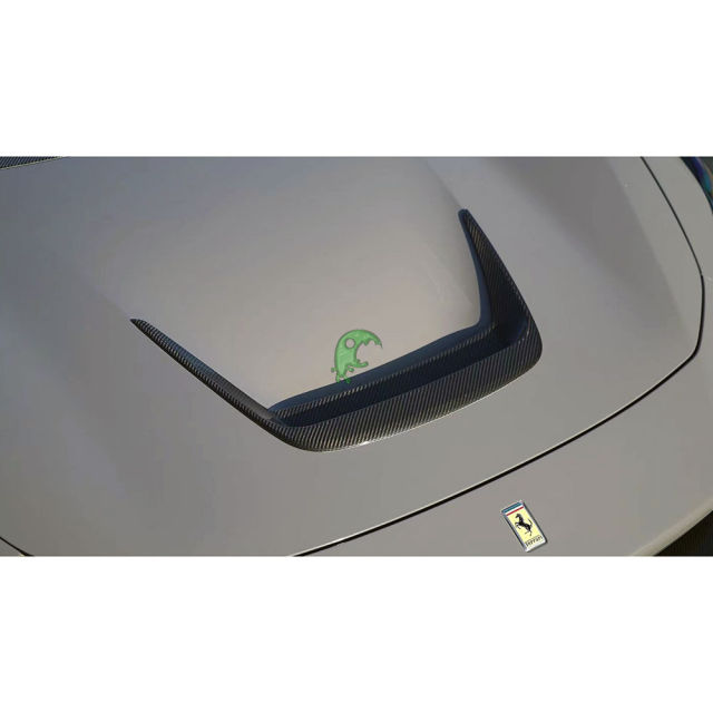 Novitec Style Dry Carbon Fiber Hood Vent Insert Trunk Lid For Ferrari F8 2020-2022