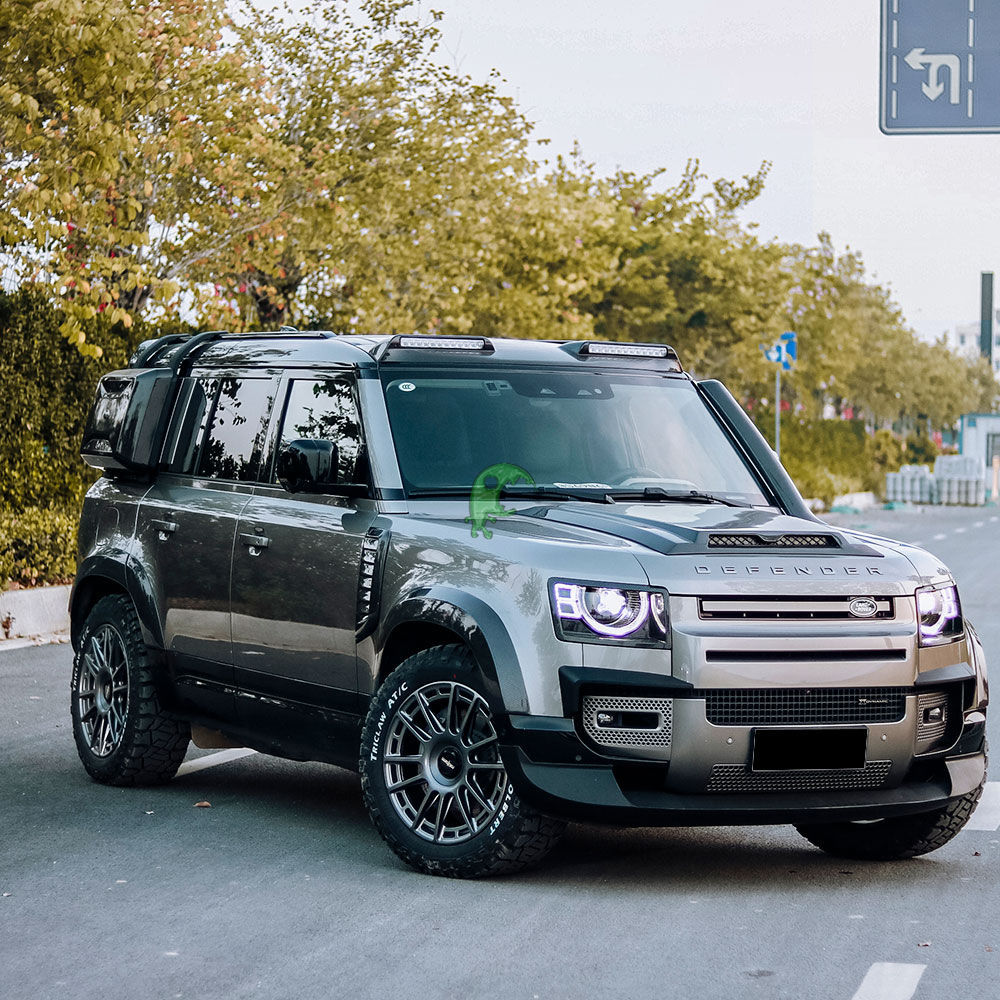 Dry Carbon Fiber Roof Spoiler INCL. Light For Land Rover Defender 2020-2021
