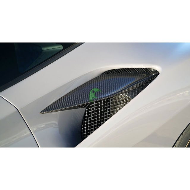 Novitec Style Dry Carbon Fiber Air-Guide Side Vent Cover For Ferrari F8 2020-2022
