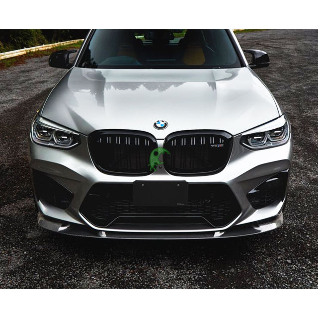 3D Style Dry Carbon Fiber Front lip For BMW F97 X3M F98 X4M 2019-2021
