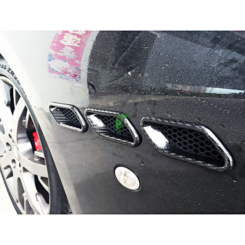Dry Carbon Fiber Fender Vent Cover For Maserati Granturismo Grancabrio GT GTS GC 2007-2015