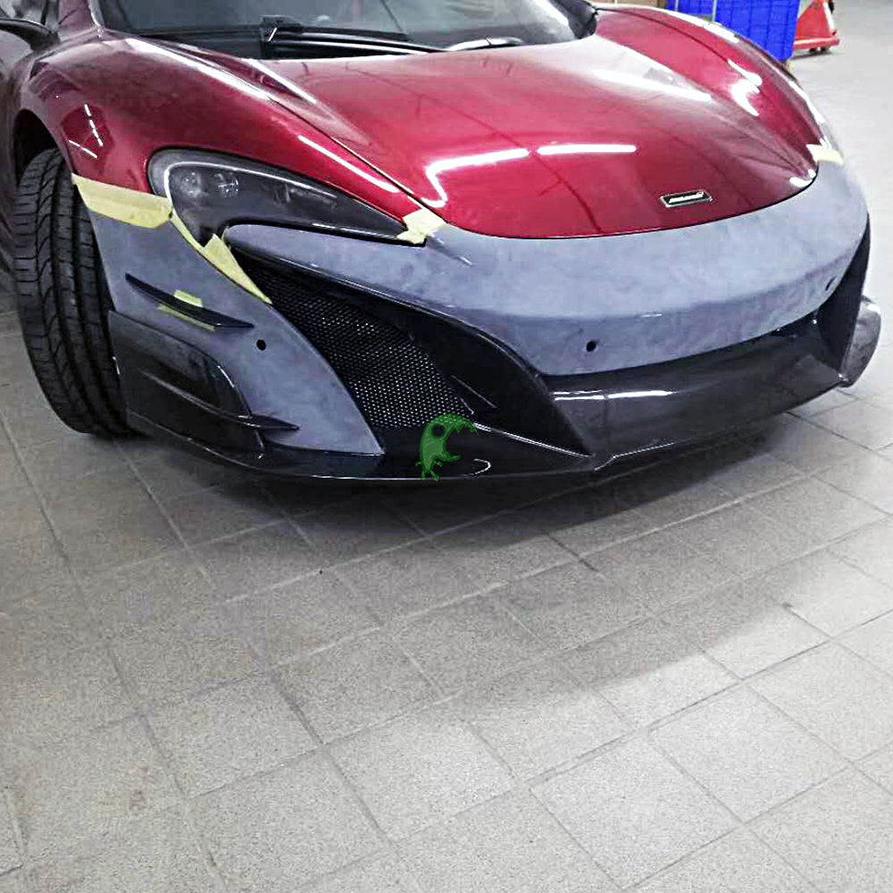688 Style Half Dry Carbon Fiber Front Bumper For Mclaren MP4-12C 650S 625C