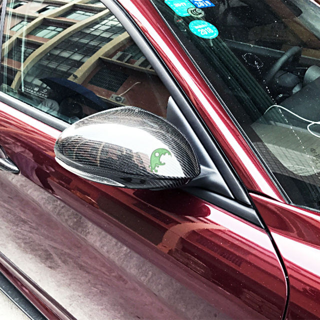Dry Carbon Fiber Side Wing Mirror Cover (add on) For Alfa Romeo Giulia 2015-2021