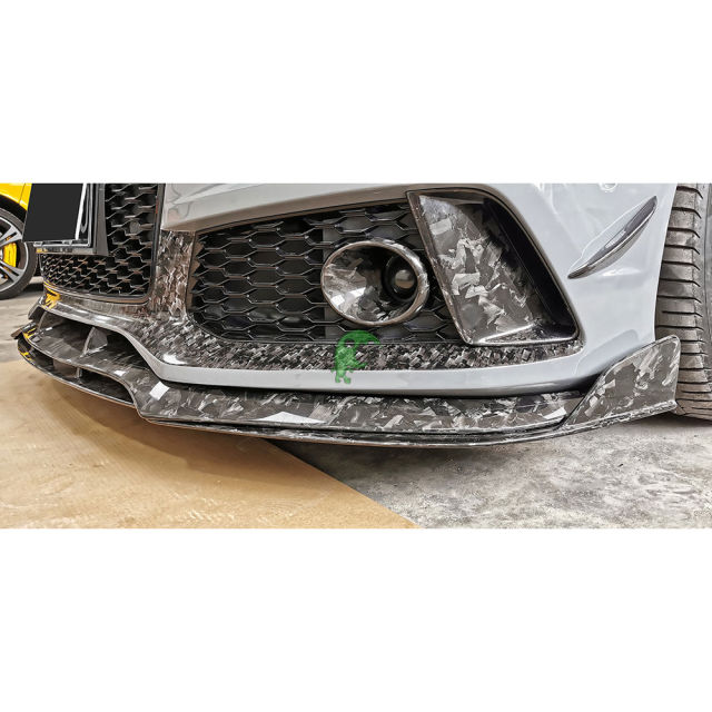 WS Style Dry Forged Carbon Fiber Front Bumper Vent For Audi RS7