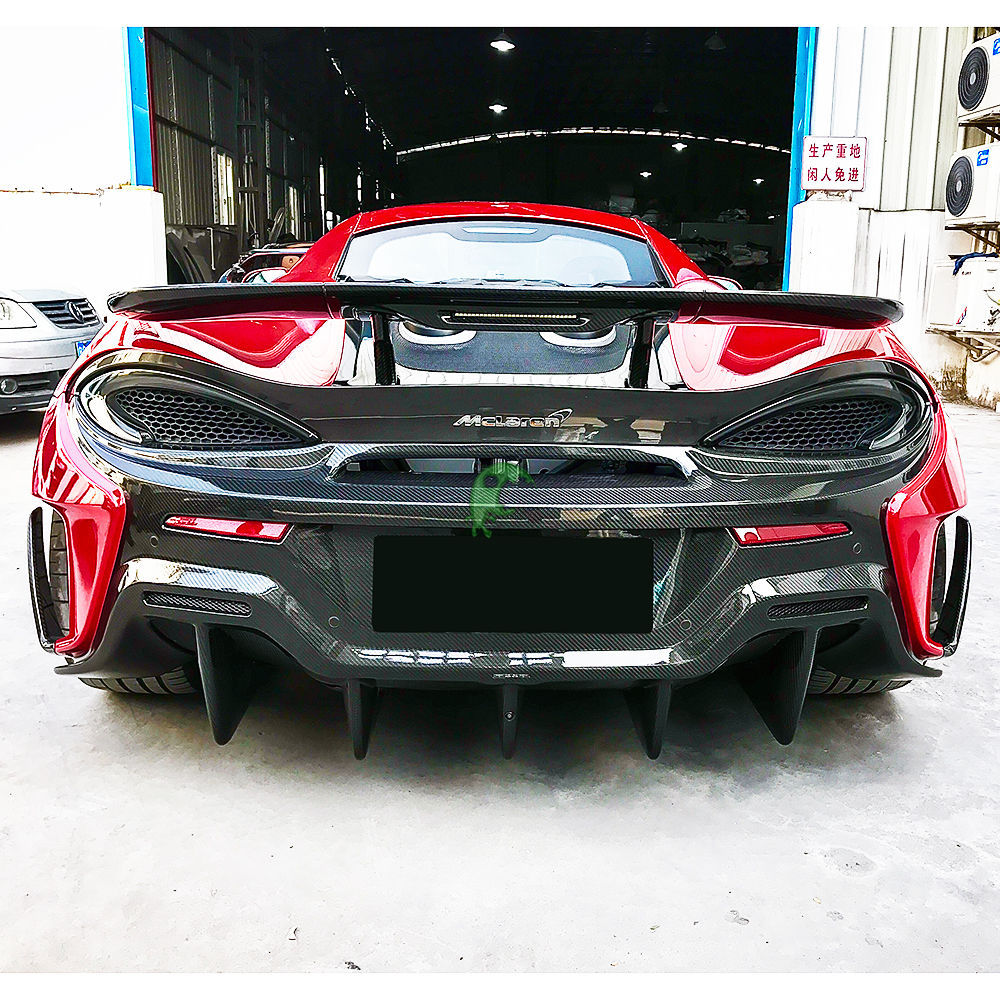 600LT Style Dry Carbon Fiber Rear Bumper For Mclaren 540C 570S 2015-2018