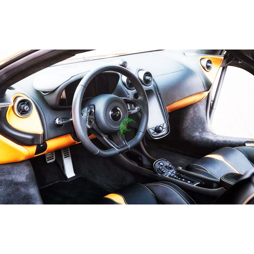 OEM Style Dry Carbon Fiber Steering Wheel Trim For McLaren 570S 540C 600LT