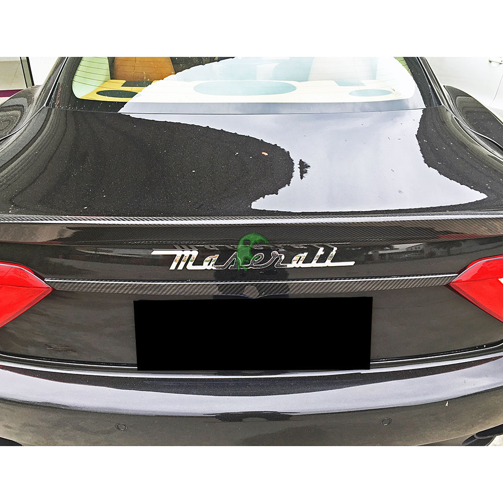 Dry Carbon Fiber Trunk Lid Trim For Maserati Granturismo Grancabrio GT GTS GC 2007-2015