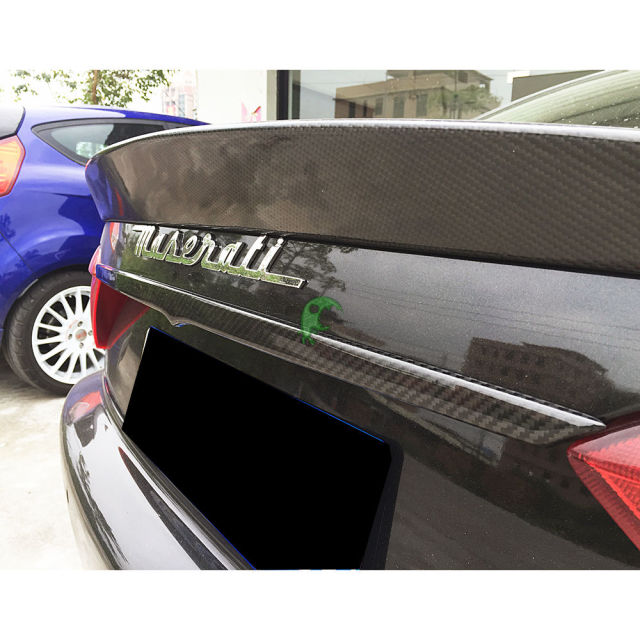 Dry Carbon Fiber Trunk Lid Trim For Maserati Granturismo Grancabrio GT GTS GC 2007-2015