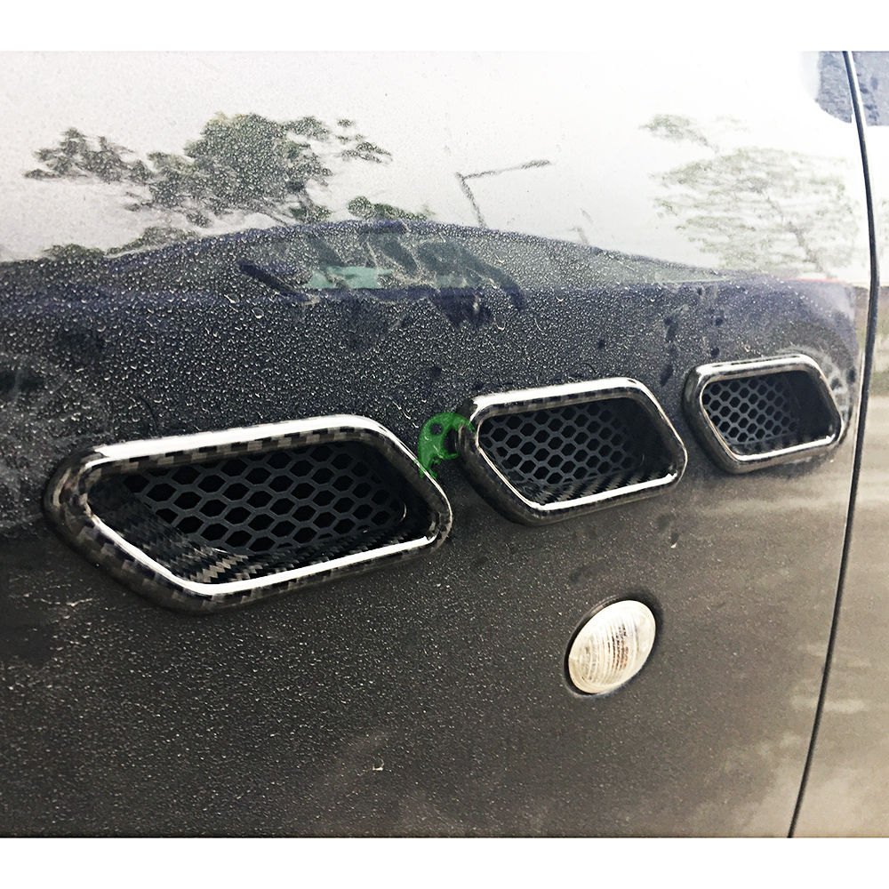 Dry Carbon Fiber Fender Vent Cover For Maserati Granturismo Grancabrio GT GTS GC 2007-2015
