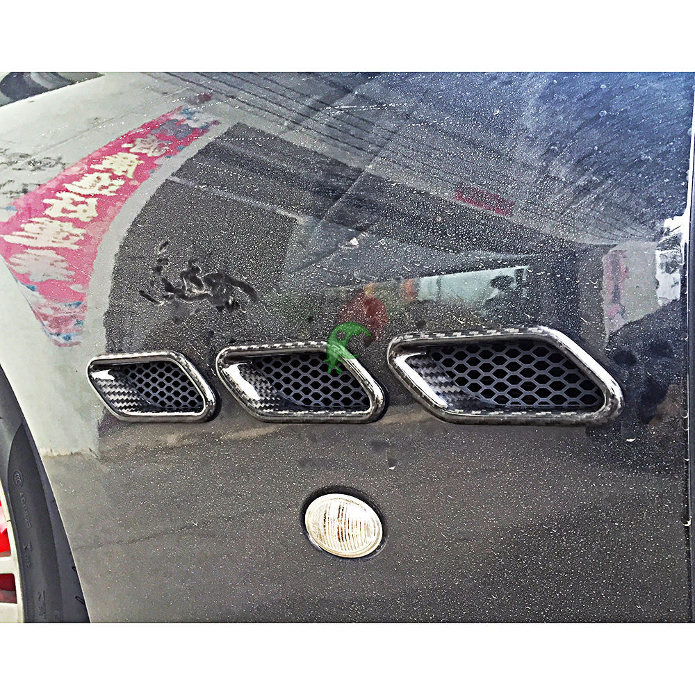 Dry Carbon Fiber Fender Vent Cover For Maserati Granturismo Grancabrio GT GTS GC 2007-2015