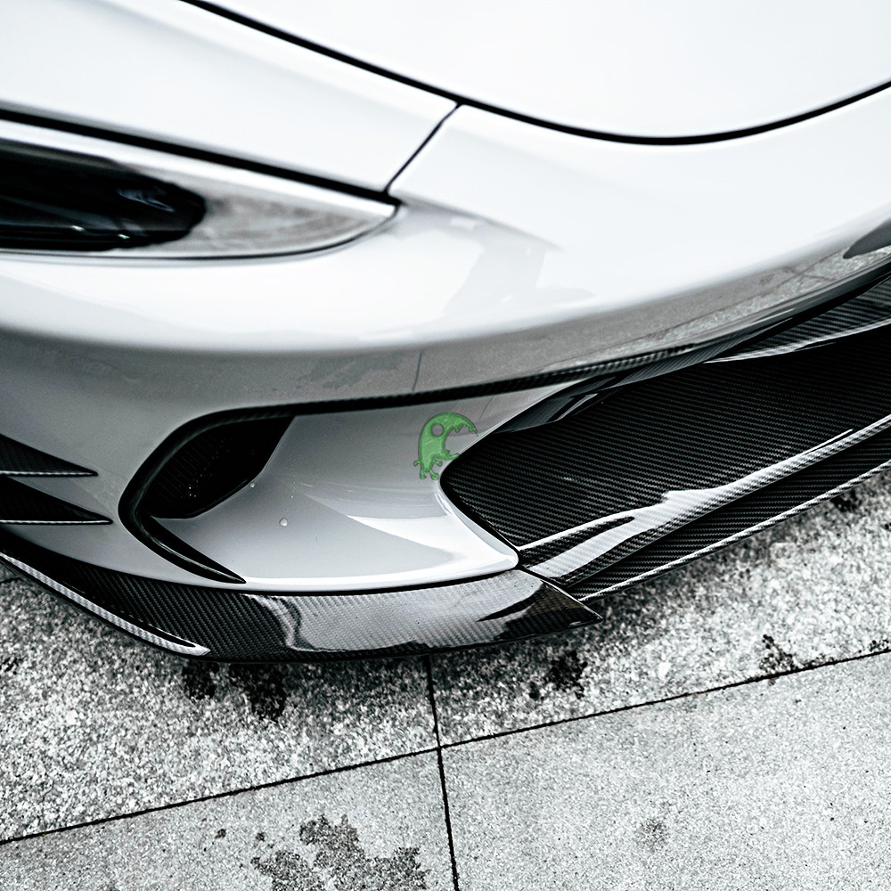 Dry Carbon Fiber Front Bumper Vent Cover Air Inlet Trim For Mclaren GT