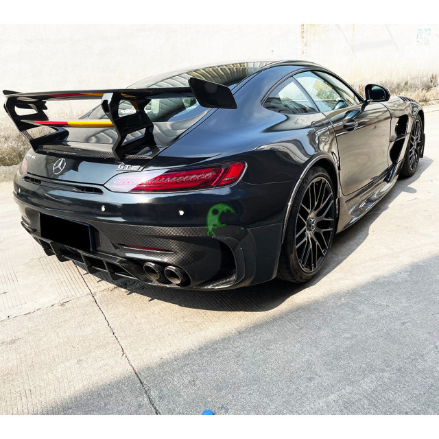 Black Series Style Dry Carbon Fiber Rear Spoiler For Mercedes Benz AMG GT GTS GTC GTR 2015-2019