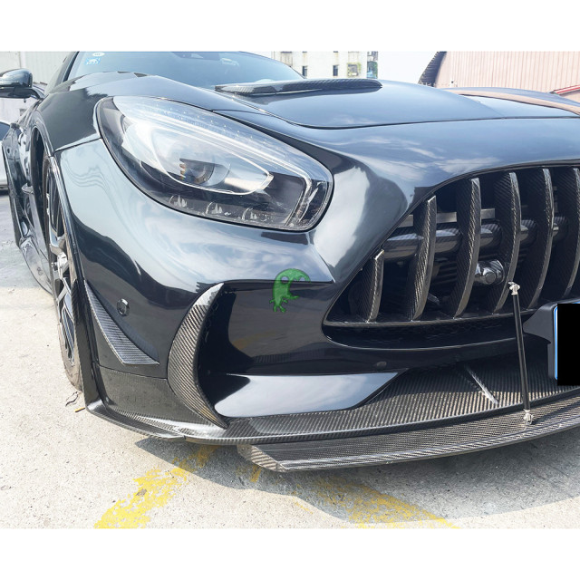 Black Series Style Half Dry Carbon Fiber Front Bumper For Mercedes Benz AMG GT GTS GTC GTR 2015-2019