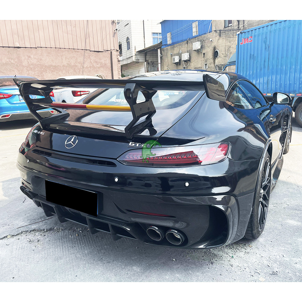 Black Series Style Dry Carbon Fiber Rear Spoiler For Mercedes Benz AMG GT GTS GTC GTR 2015-2019