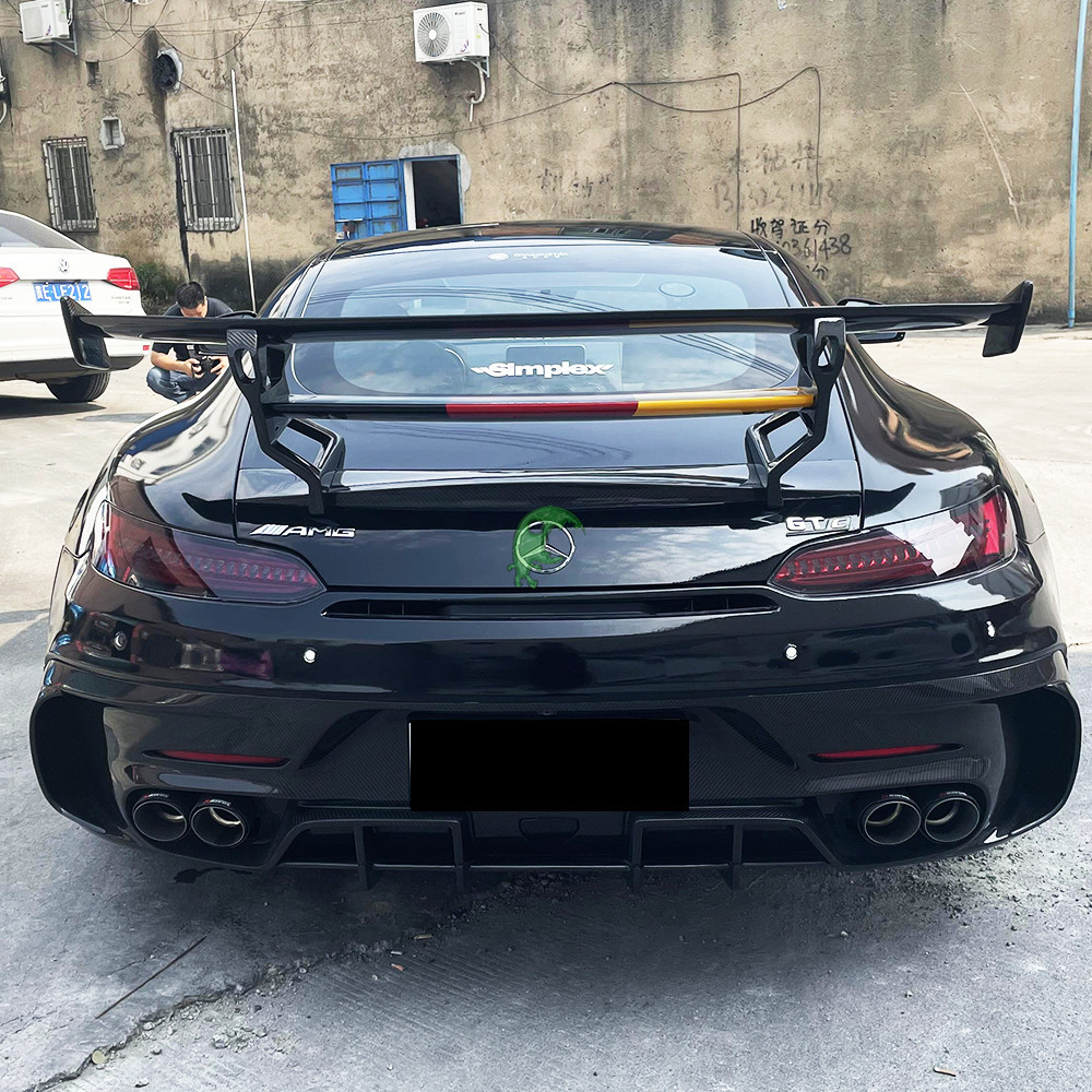 Black Series Style Dry Carbon Fiber Rear Spoiler For Mercedes Benz AMG GT GTS GTC GTR 2015-2019