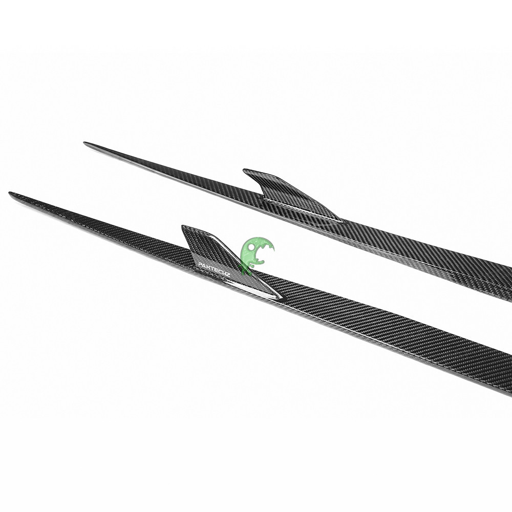 Paktechz Style Dry Carbon Fiber Side Skirt For Ferrari F8 2020-2022
