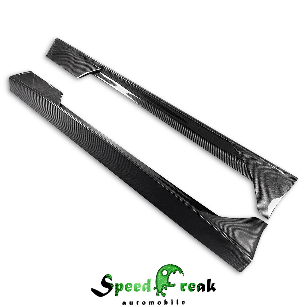 Black Series Style Dry Carbon Fiber Side Skirt For Mercedes Benz AMG GT GTS GTC GTR 2015-2019