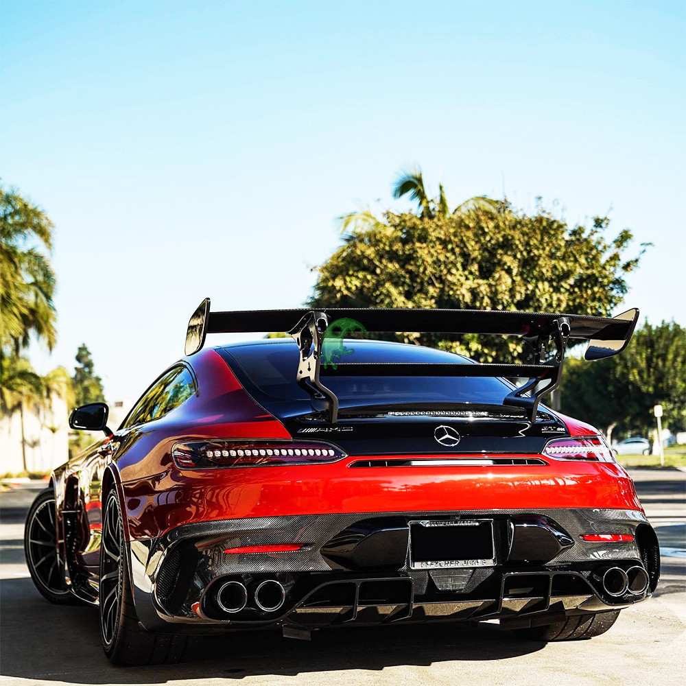 Black Series Style Dry Carbon Fiber Side Skirt For Mercedes Benz AMG GT GTS GTC GTR 2015-2019