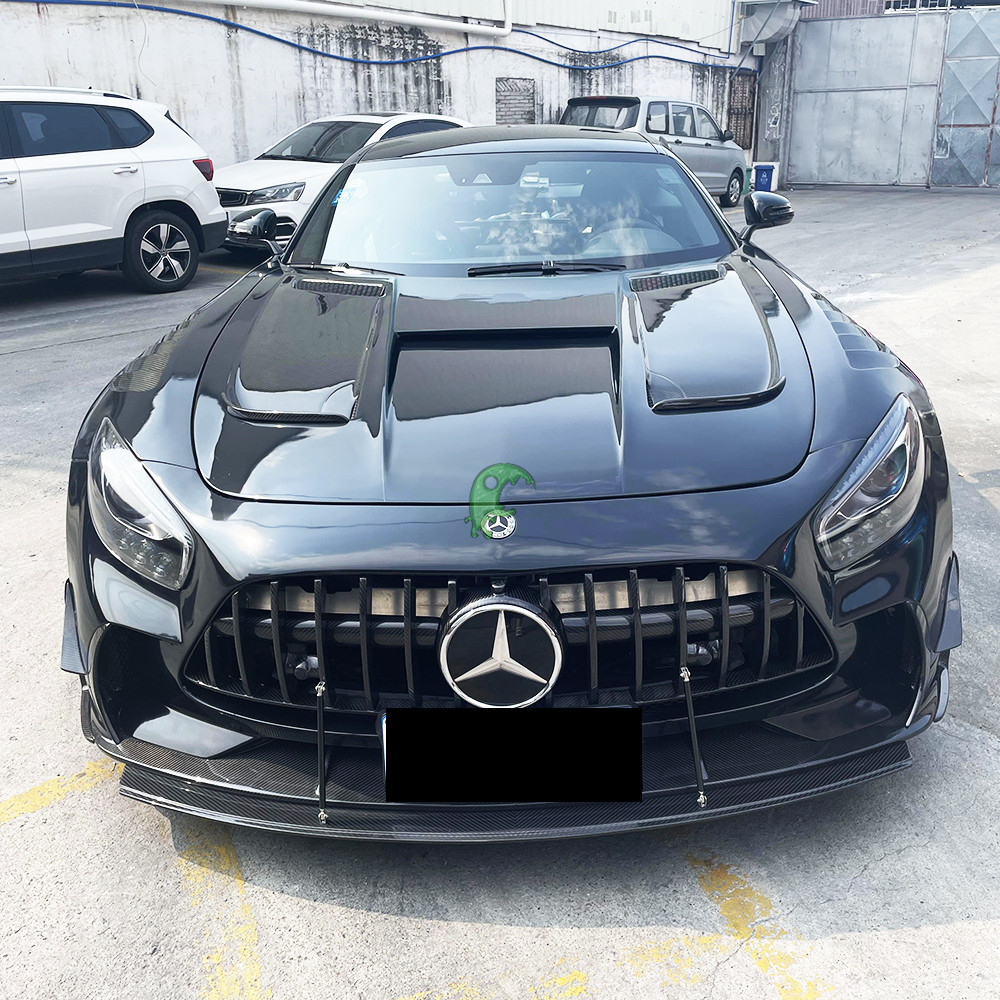 Black Series Style Dry Carbon Fiber Hood For Mercedes Benz AMG GT GTS GTC GTR 2015-2019