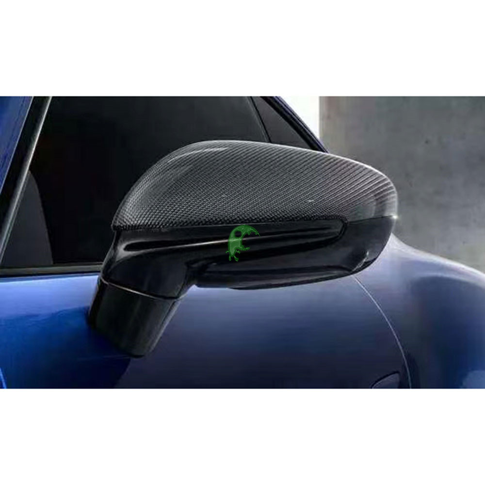 Dry Carbon Fiber Side Wing Mirror Cover (Replacement) For Porsche Taycan 2019-2022
