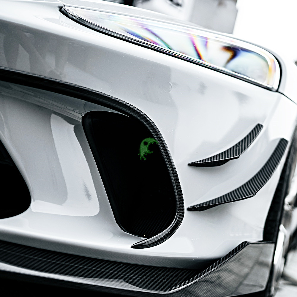 Dry Carbon Fiber Front Bumper Vent Cover Air Inlet Trim For Mclaren GT