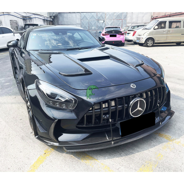 Black Series Style Half Dry Carbon Fiber Front Bumper For Mercedes Benz AMG GT GTS GTC GTR 2015-2019