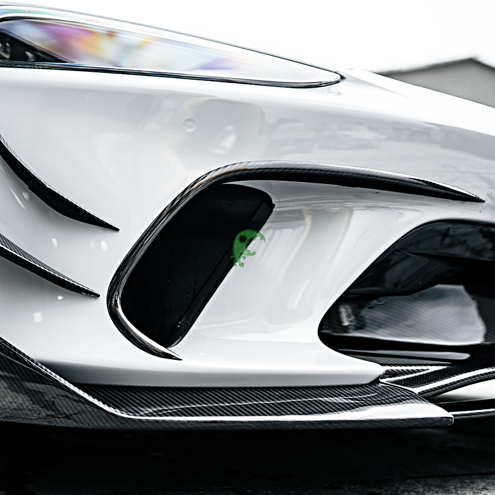 Dry Carbon Fiber Front Bumper Vent Cover Air Inlet Trim For Mclaren GT