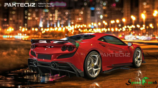 Paktechz Style Dry Carbon Fiber Aero BodyKits For Ferrari F8 2020-2022