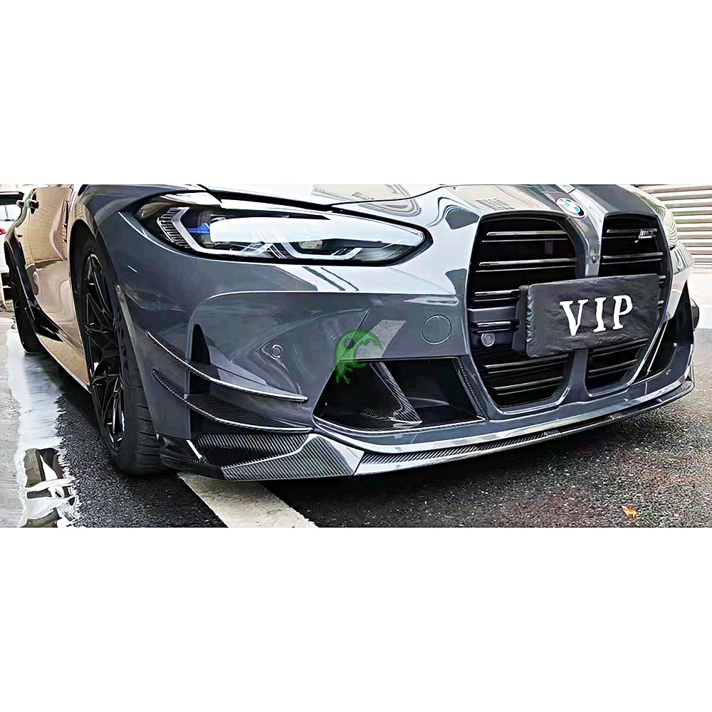 AC Style Dry Carbon Fiber Front Canards For BMW G80 M3 G82 M4 2021-Present