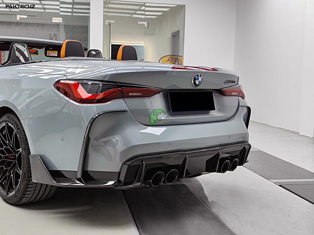 Paktechz Style Dry Carbon Fiber Rear Splitter (NEED FIT WITH DIFFUSER)  For BMW G80 M3 G82 M4 2021-Present