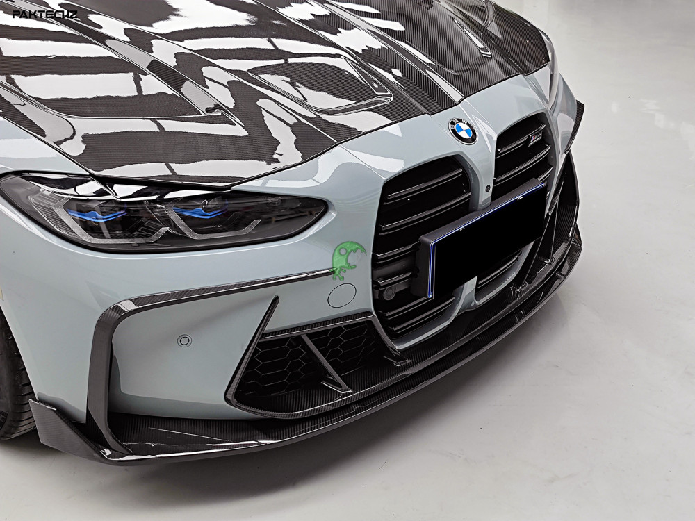Paktechz Style Dry Carbon Fiber Front Lip For BMW G80 M3 G82 M4 2021-Present
