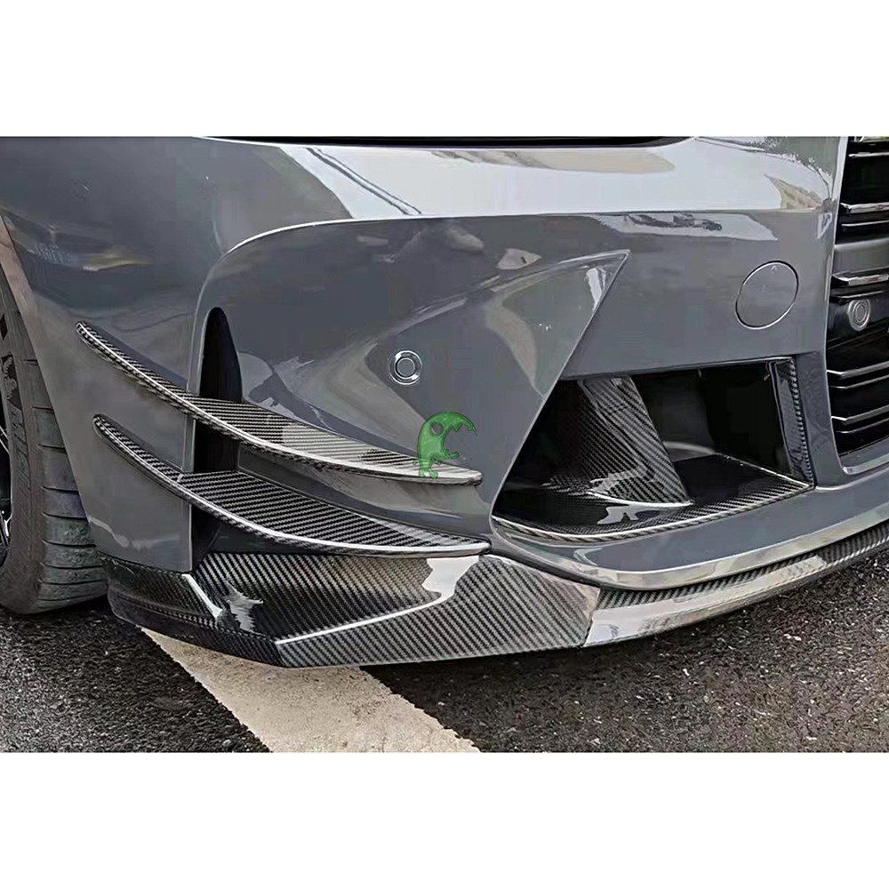 AC Style Dry Carbon Fiber Front Canards For BMW G80 M3 G82 M4 2021-Present