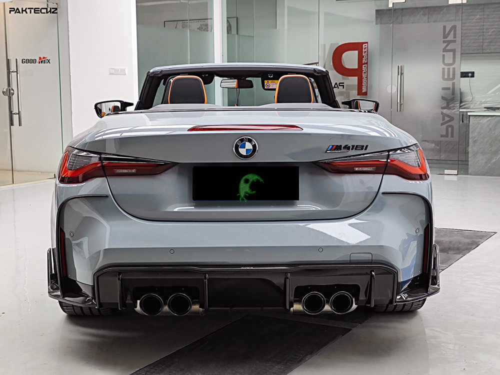 Paktechz Style Dry Carbon Fiber Rear Splitter (NEED FIT WITH DIFFUSER)  For BMW G80 M3 G82 M4 2021-Present