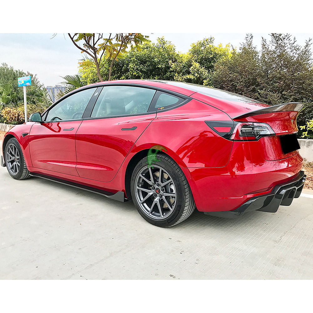 Vorsteiner Style Dry Carbon Fiber Rear Spoiler For Tesla Model 3 2016-Present