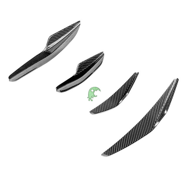 Paktechz Style Dry Carbon Fiber Front Bumper Canards for Lamborghini Huracan EVO RWD