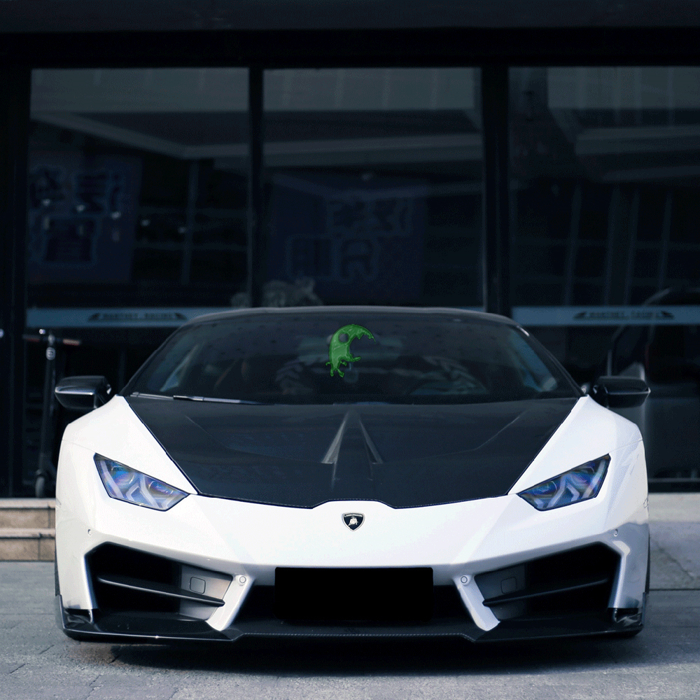 1016 Style Dry Carbon Fiber Engine Hood For Lamborghini Huracan Lp610-4 Lp580 2014-2016