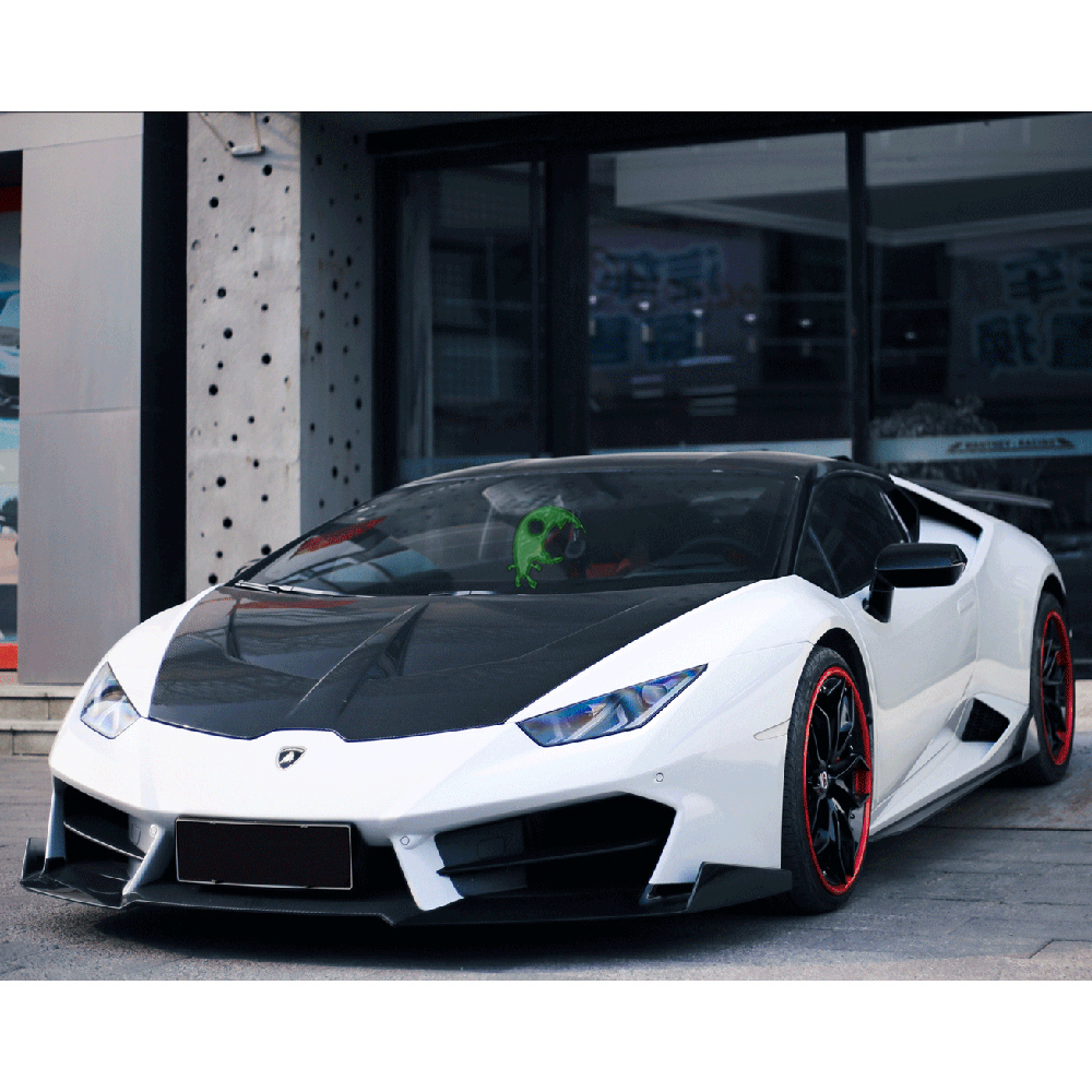 1016 Style Dry Carbon Fiber Engine Hood For Lamborghini Huracan Lp610-4 Lp580 2014-2016