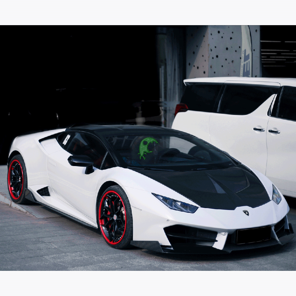 1016 Style Dry Carbon Fiber Engine Hood For Lamborghini Huracan Lp610-4 Lp580 2014-2016