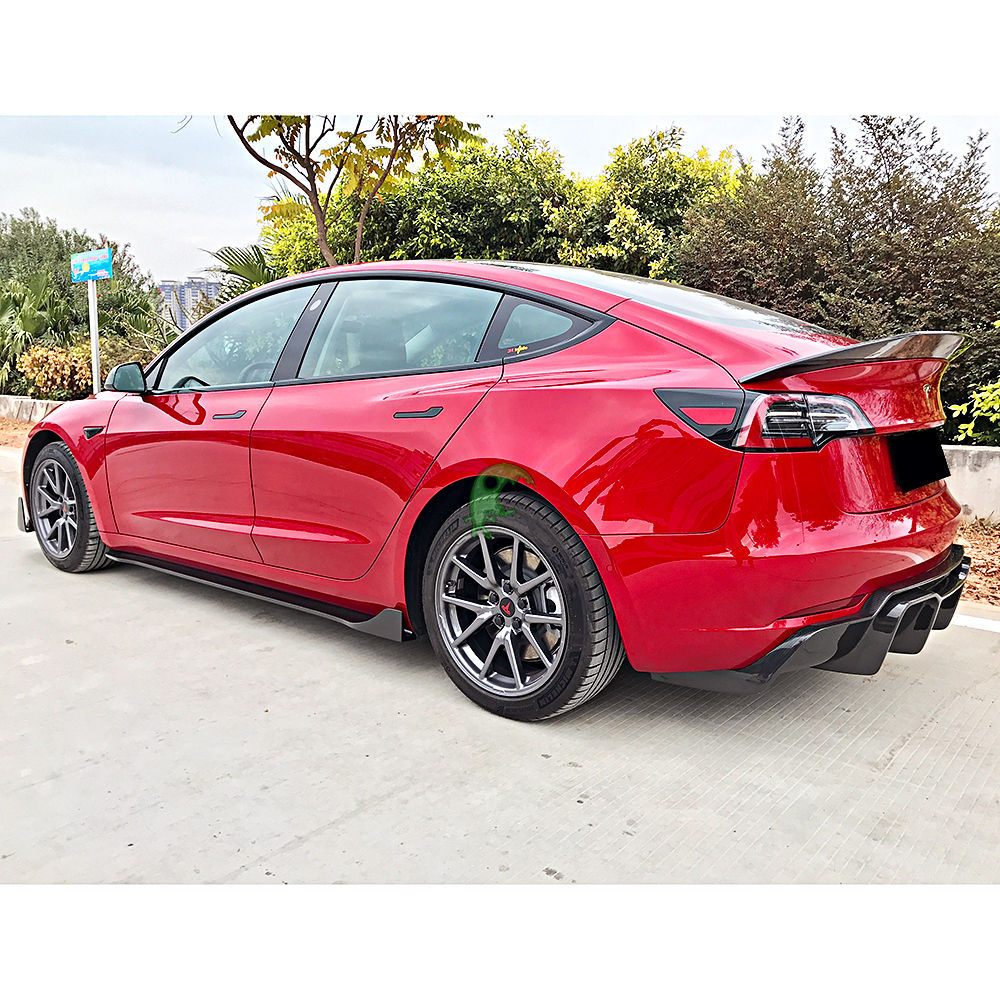 Vorsteiner Style Dry Carbon Fiber Side Skirt For Tesla Model 3 2016-Present
