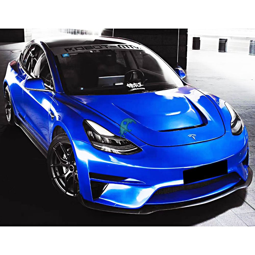 Robot Style Half Dry Carbon Fiber Body Kit For Tesla Model 3 2016-Present